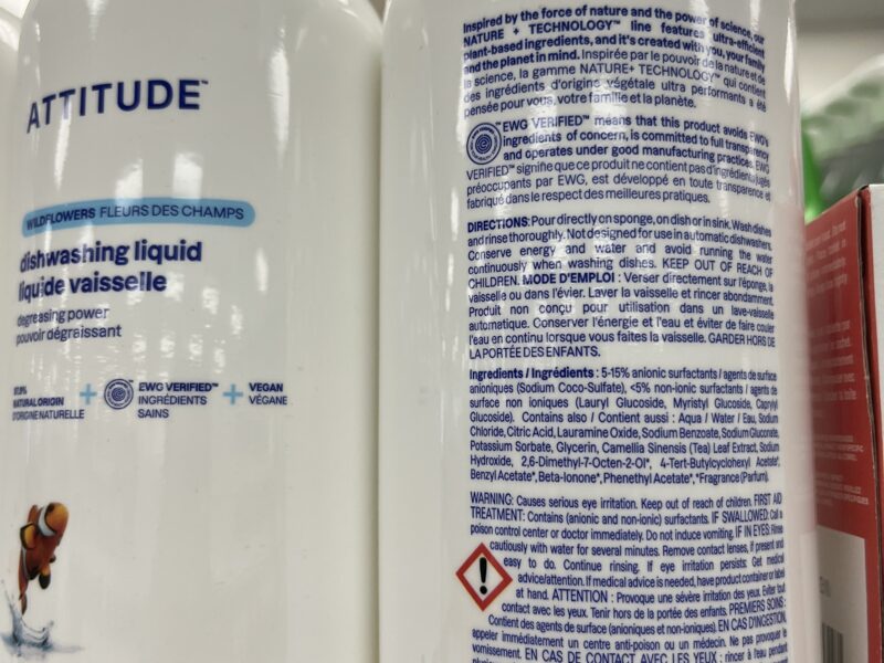 Attitude Dishwashing liquid soap