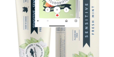 🇨🇦🇨🇦GREEN BEAVER Fluoride Free Toothpaste - Sensitive Teeth and antiperspirant deodorant